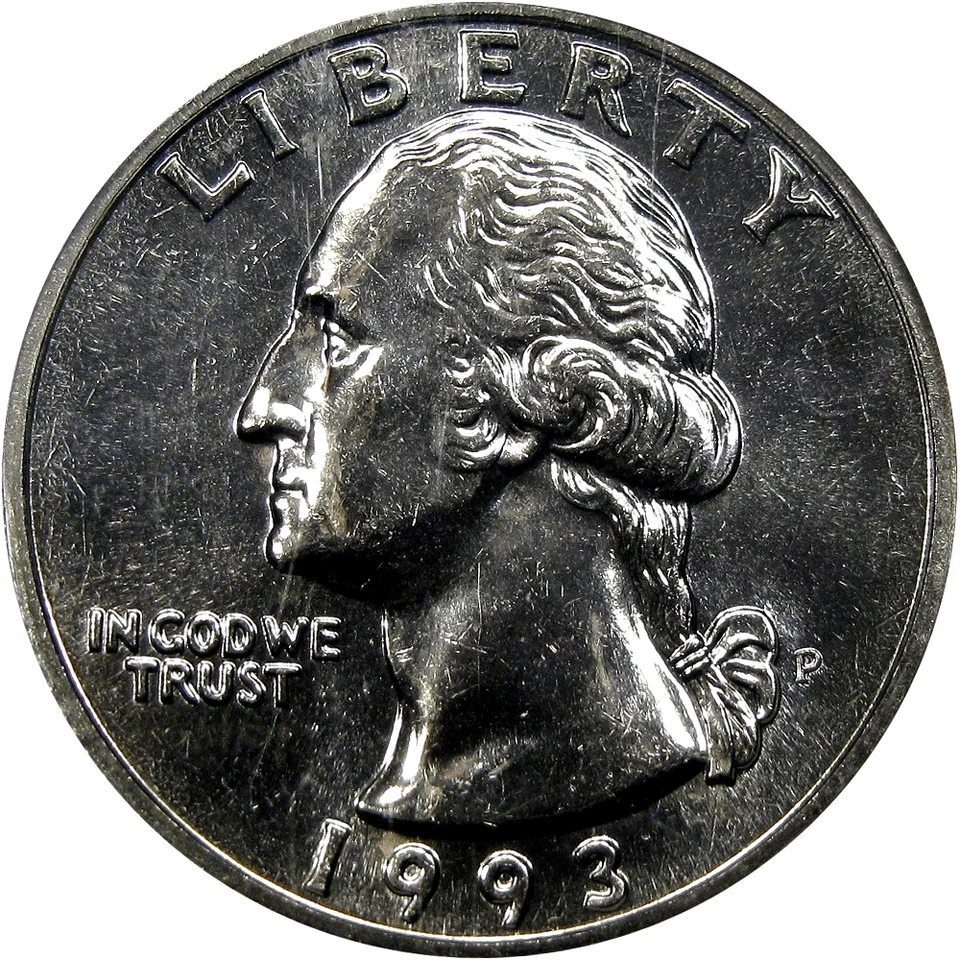 1993-P 25C NGC MS66PL WASHINGTON ~ RARE POP 5/7 PROOFLIKE! - Image 3 of 4