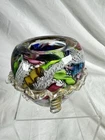 Vintage Murano Tutti Frutti Glass Vase Millefiori Gold Aventurine Made in Italy
