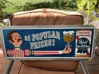 Pabst Beer sign foil over composite 1950s at Popular Prices Milwaukee vintage WI