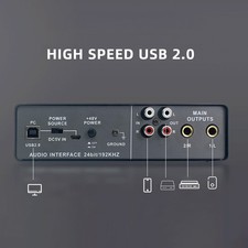 USB Audio Interface For Recording Professional Sound Card With 48V Phantom TVRW