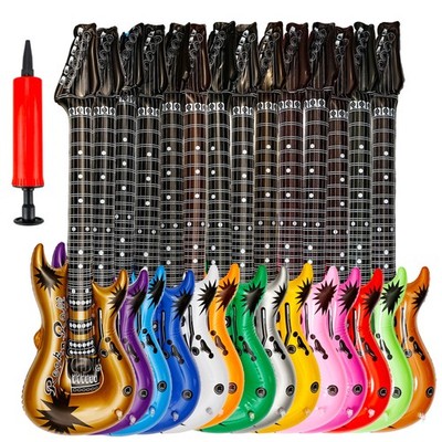 14 Pack 59 inch Large Inflatable Guitar Giant Blow Up Guitars Assorted Color ...