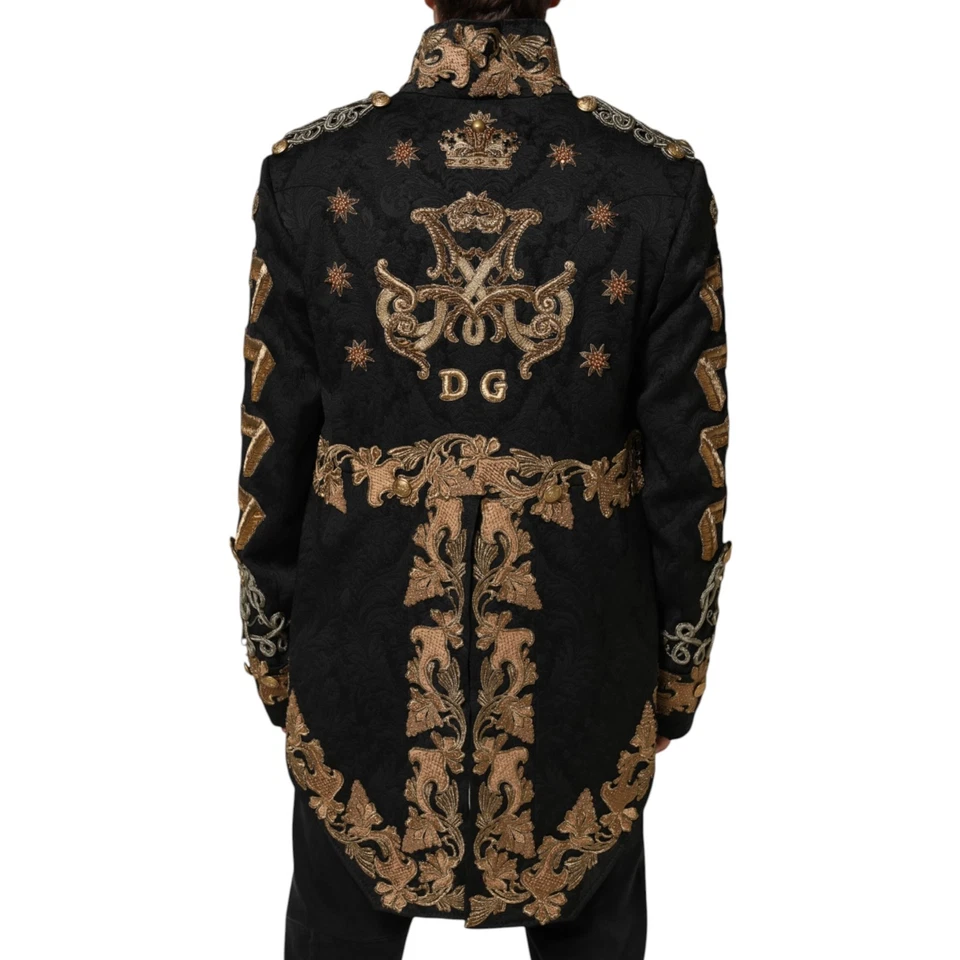 DOLCE & GABBANA Jacket Black Brocade Embroidery Men Coat IT54/US44/XL 20250usd - Image 3 of 4