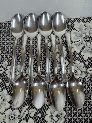 8X Tsp Teaspoons May Queen Holmes & Edwards Silverplate Flatware No Monogram