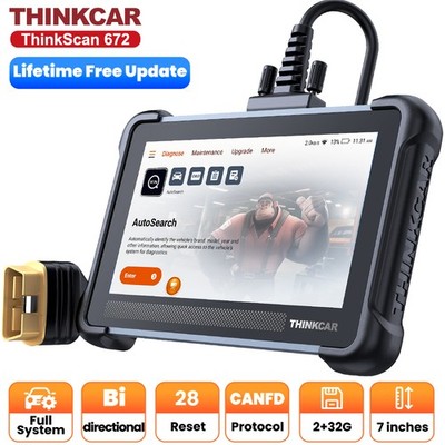 THINKSCAN 672 OBD2 Scanner Free Car FCA Code Bidirectional Diagnostic Tool USA