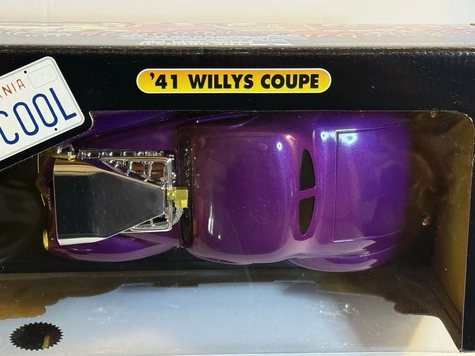 ‘41 1941 Willys Coupe Muscle Machines 1:18 (Purple) NIB - Image 4 of 4