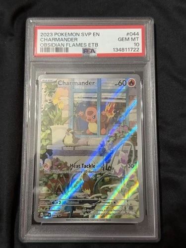 2023 Pokemon SVP EN Charmander 044 Obsidian Flames ETB Promo PSA 10