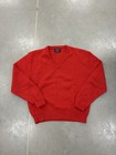 Vintage Jantzen V-neck Sweater Mens XL Red Knit Pullover Grandpa 90s — photo 1