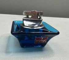 Vintage MCM Viking Blunique Small Square Table Lighter from Stacking Set 2.5in