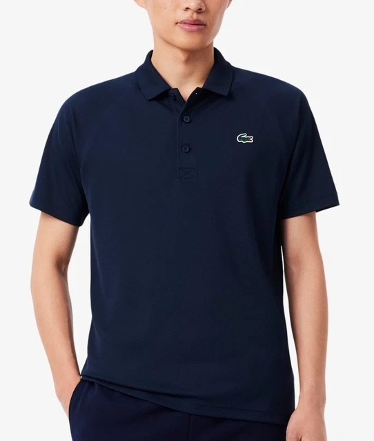 Lacoste Men's Regular Fit UV Protect Sport Polo Shirt Black Navy Green DH3201-99