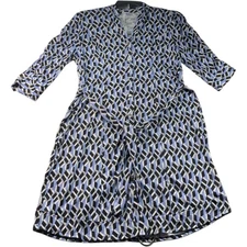 NY Collection Dress Womens Size XL Petite PXL Multicolor Long Sleeve Belted New