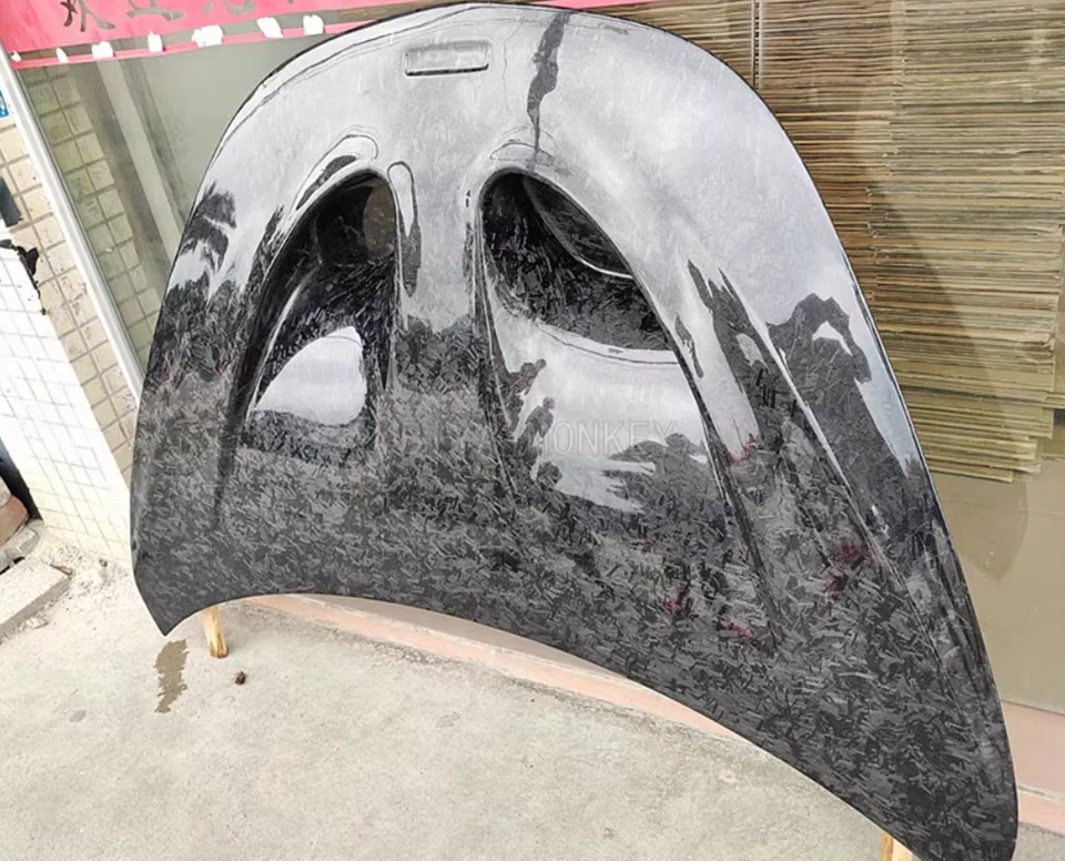 Cubierta de capó ventilada estilo capó delantero estilo P1 patrón forjado para McLaren 540C 15-2019 Foto 3 de 4