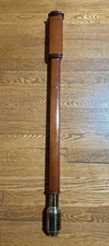 Antique English Mahogany Marine Barometer & Thermometer 