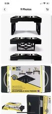 Designer Diner ADJUSTABLE Elevated Dog Bowls - Adjusts To 3 Height