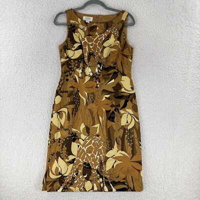 Talbots Petites Brown Giraffe Animal Print Dress Womens Knee Length Size 6P | eBay Talbots Petites Brown Giraffe Animal Print Dress Womens Knee Length Size 6P | eBay