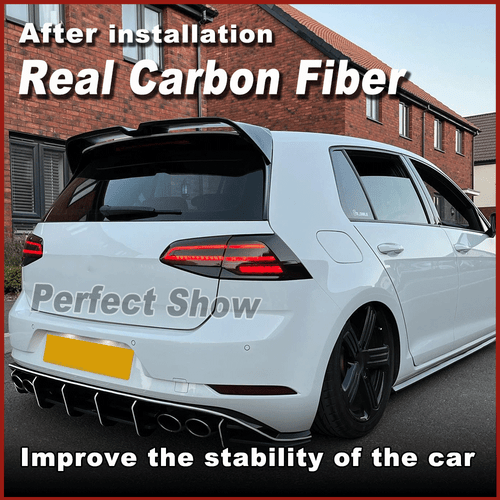 For VW GOLF 7 MK7 MK7.5 GTI R 2014-2019 REAL Carbon Fiber Rear Roof Spoiler Wing - Picture 2 of 12