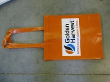 Golden Harvest Plastic Reusable Shopping Bag 15" x 12" x 5.5" Syngenta WM25