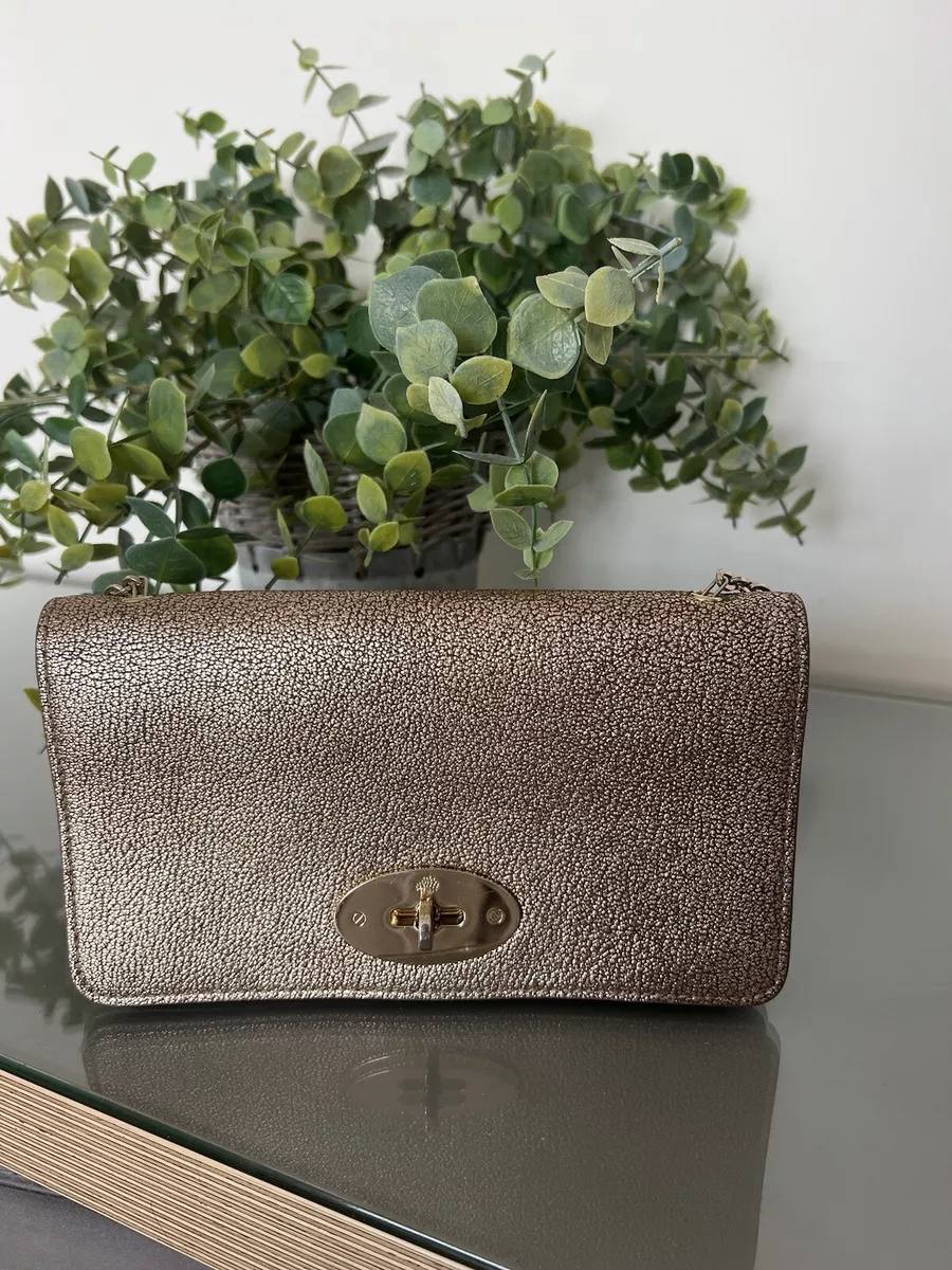 Stunning Metallic Mushroom Mulberry Bayswater Clutch Bag eBay