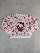 Shein x Hello Kitty Sweater Girs 6Y Bow Tie Red White Pullover