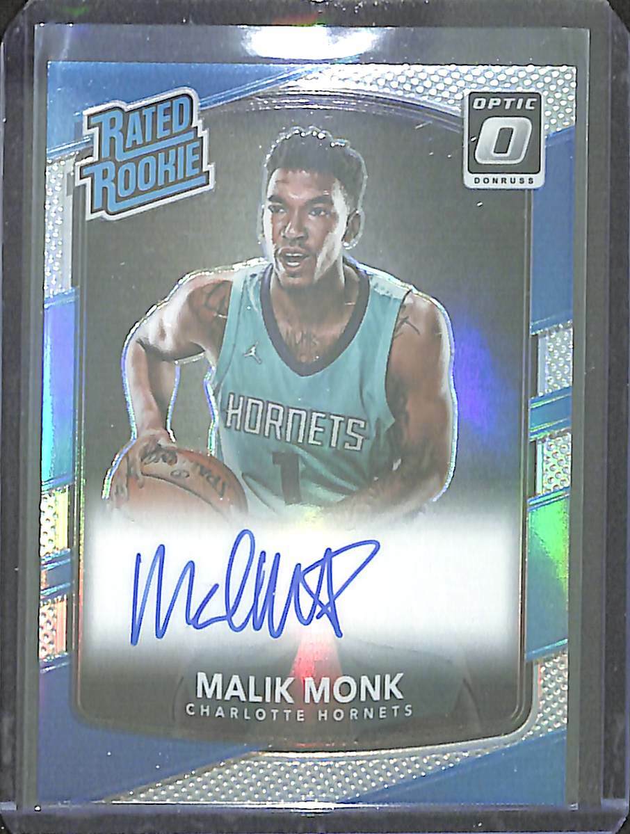 2017-18 Panini Donruss Optic Holo Prizm Autograph #190 Malik Monk