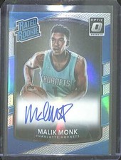 2017-18 Panini Donruss Optic Holo Prizm Autograph #190 Malik Monk 