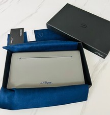 S.T. Dupont D-Line Flat Organizer Slim Grey/Blue Billfold Wallet New