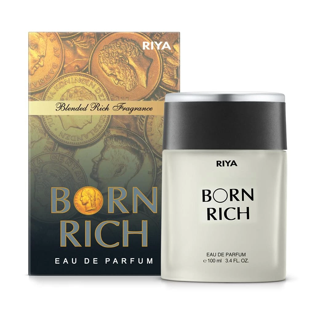 RIYA Born Rich For Men Eau De Parfum Spray Citrus Woody 100 ML Mild Fragrance