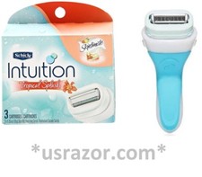 4 Schick intuition Tropical Splash Razor Blades Women Cartridges Moisturizes USA