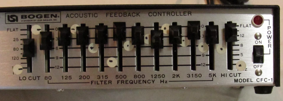 BOGEN CFC-1 10 SWITCH ACCOUSTIC FEEDBACK CONTROLLER USED GOOD CONDITION - Image 2 of 3