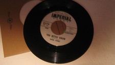 45 RPM RHYTHM BLUES RECORD YOU BETTER KNOW EARL KING PROMO ISSUE IMPERIAL 5774