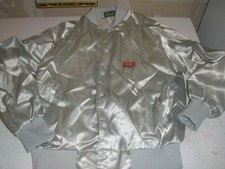 Vintage SKB Shotgun Mens Bomber Jacket Button Windbreaker Large Satin