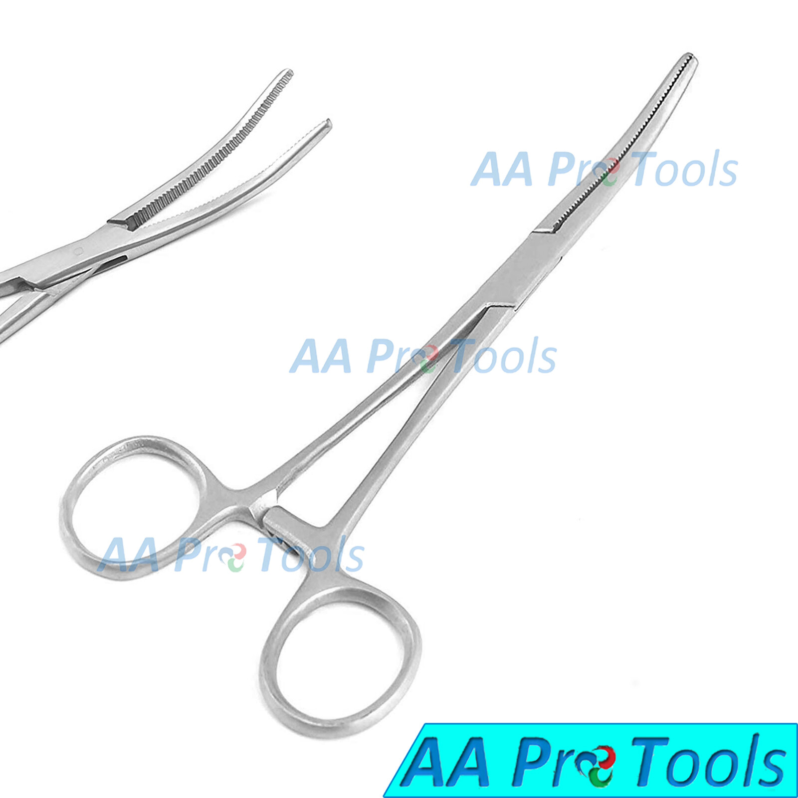 Fishing Pliers With Curved Jaws - Hook Remover & Hemostat Clamps 5" Locking