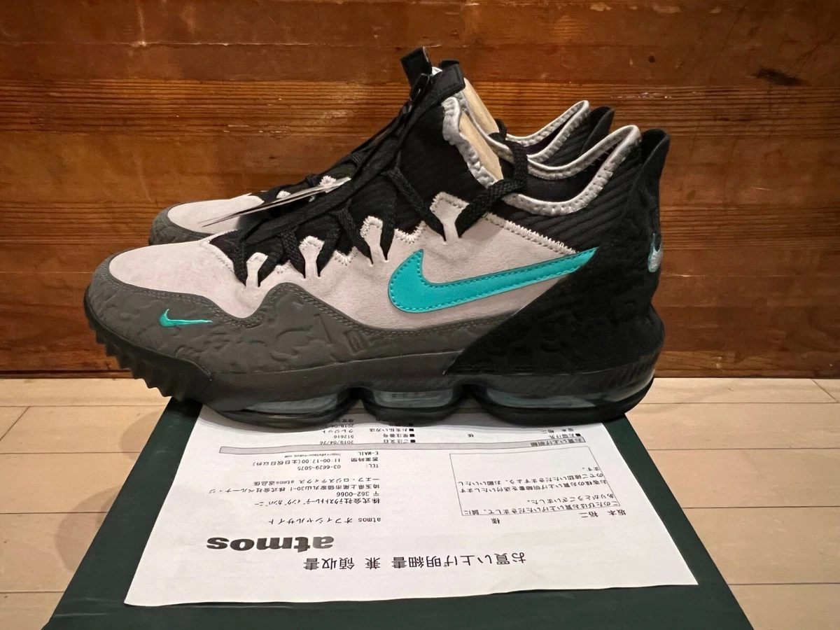 2019 Nike Lebron James 16 XVI Low AC Atmos Japan Jade Cement Grey Black  size 12