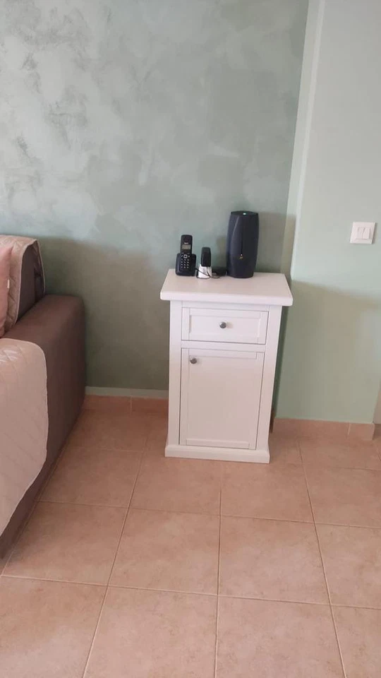 Schrank Tür Telefon Holz Rustikal Klassisch Weiß Matt - Bild 2 von 2