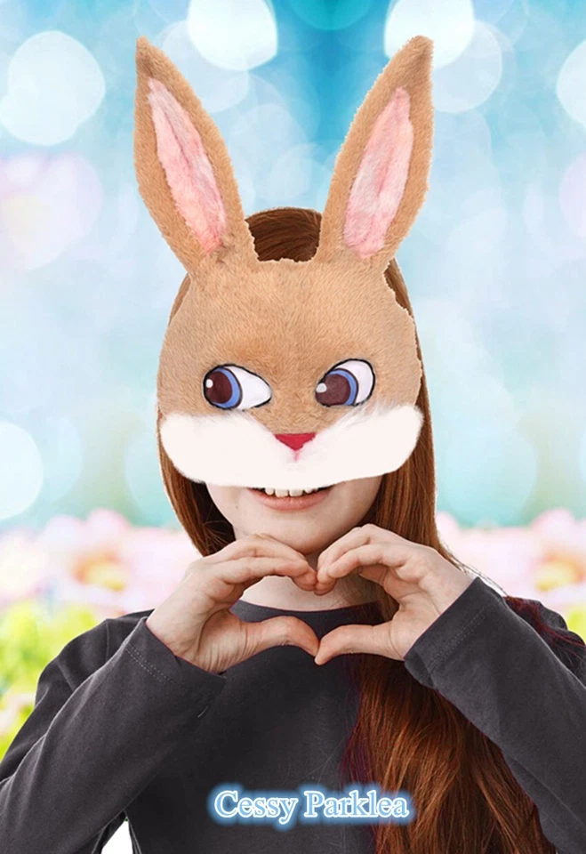 SN-D3-4 Peluche Conejo de Pascua Disfraz Máscara con Dientes Foto 4 de 4