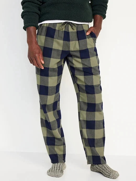 NWT Old Navy Blue Plaid Tartan Flannel Pajama Pants Sleep Lounge