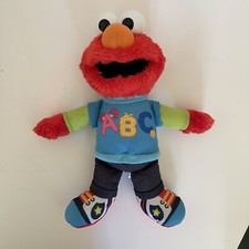 Singing ABC ELMO Sesame Street Plush Doll Hasbro Electronic Talking Toy 13"