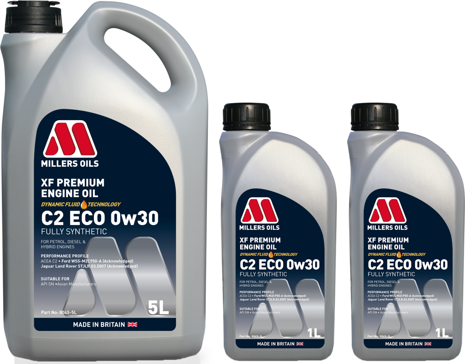 Millers Oils XF Premium C2 ECO 0w30 Engine Oil 7 litres - 8045-7L