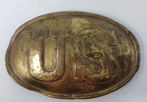 Original Civil War- Era Oval US Arrows Belt Buckle