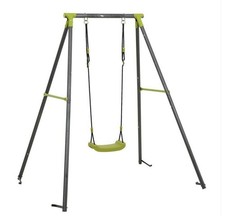SINGLE METAL SWING SET IN GREEN