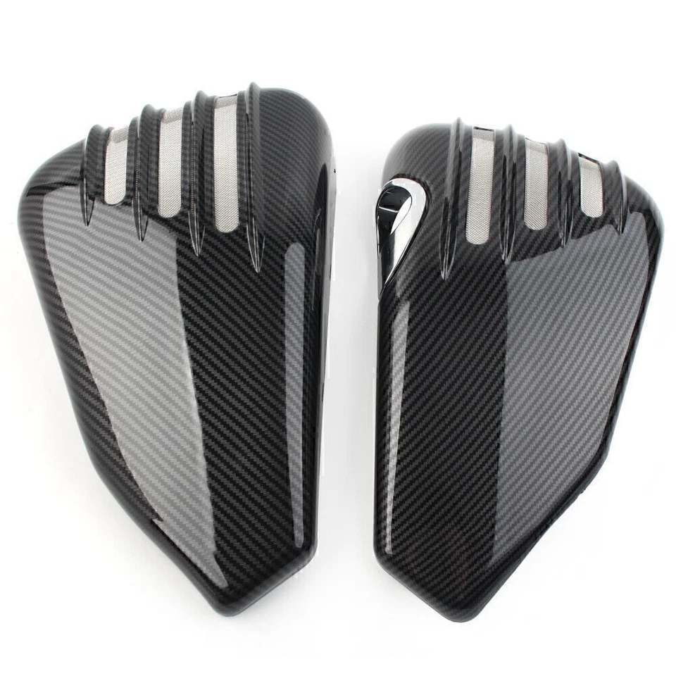 2 X Battery Side Cover Fit For Harley Davidson Sportster 1200 2014-2021 CARBON Foto 3 de 4