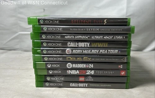 Madden 24 NBA 2K24 Xbox One Game Lot 10 Games Skyrim Call of Duty LEGO Naruto