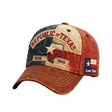 Republic Of Texas Hat Baseball Cap1836-1845 Lone Star Legacy Baseball Cap