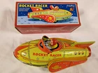 VINTAGE SCHYLLING ROCKET RACER TIN TOY WITH BOX