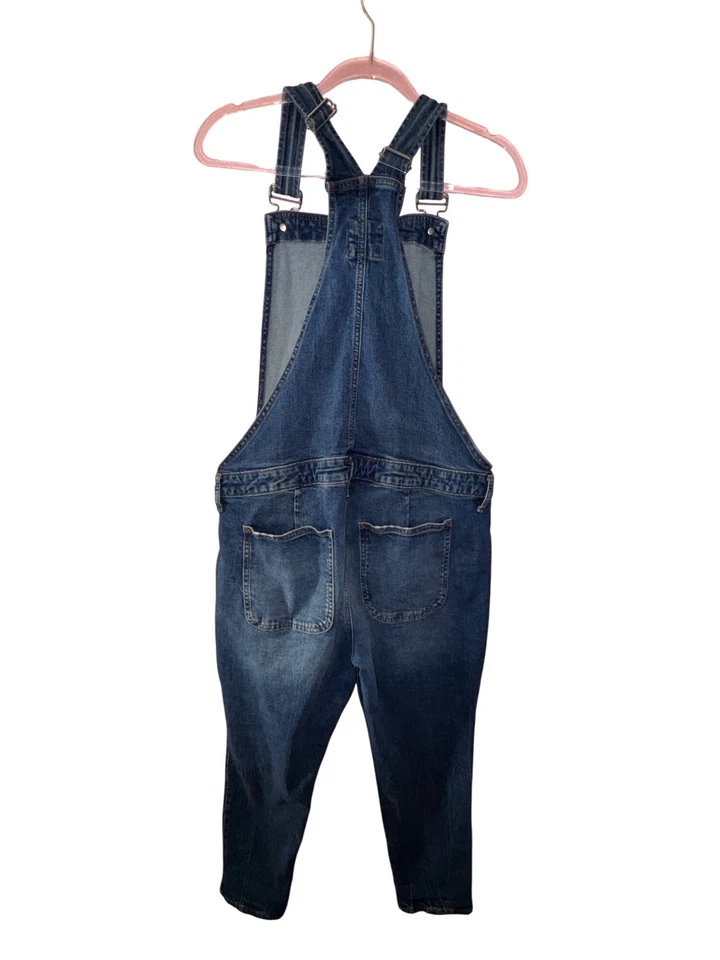 Gap Maternity Denim Overalls Large Comfortable Sustainable Chic Blue Jeans - Image 2 of 4
