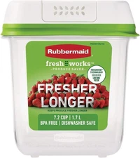Rubbermaid FreshWorks Saver, Medium Produce Storage Container, 7.2 Cup, Clear 