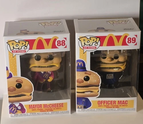 Funko Pop! AD Icons McDonalds #88 Mayor McCheese #89 Officer Mac New