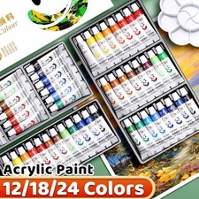Acrylic Paint Set 12/18/24 Colors 5ml/0.17oz,...