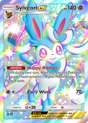 Pokemon Pocket TCG Trading Card 2 Star Shiny Sylveon EX Fantastical DIGITAL Pokemon Pocket TCG Trading Card 2 Star Shiny Sylveon EX Fantastical DIGITAL