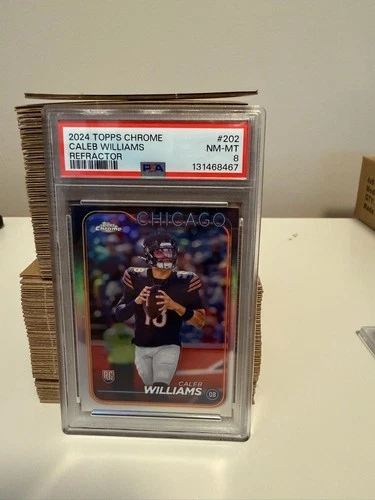 2024 Topps Chrome Caleb Williams Refractor Rookie PSA 8 #202
