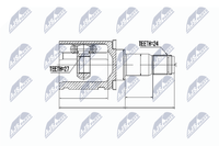 NTY Gelenksatz, Antriebswelle NPW-TY-037 FüR Toyota